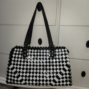 NAHUI OLLIN Stylish Black and White Checkered Women's Bag